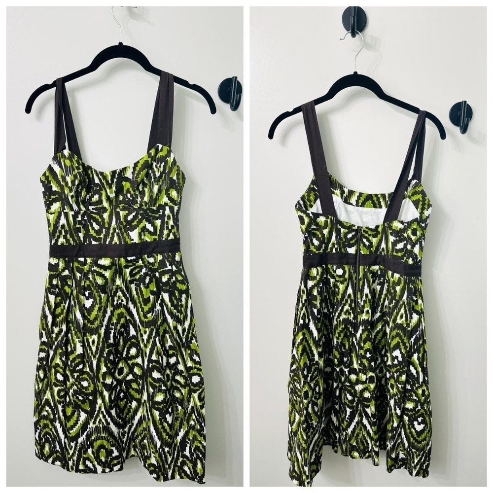 Milly of New York Green and Black Patterned Dress
#8112